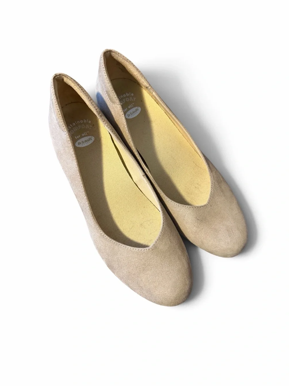 Dr. Scholl’s Women’s Beige Suede Wedge Comfort Shoes